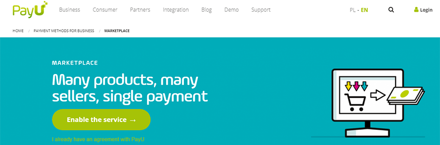 marketplace payments multimerch payu